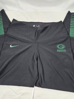 Nike NFL Green Bay Packers Dri-FIT Black Leggings Size L